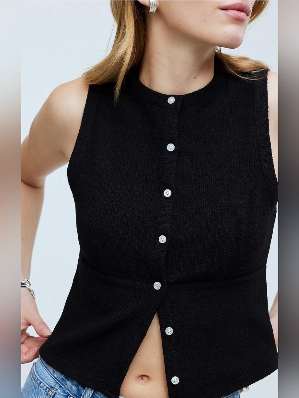 Madewell Split Neck Crewneck Tank XXL NWOT